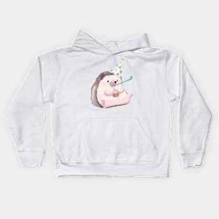 Birthday Hedgehog Kids Hoodie